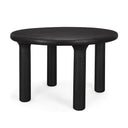 Soma Textured Black Mango Wood Round Dining Table - Default Title