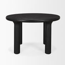 Soma Textured Black Mango Wood Round Dining Table - Default Title