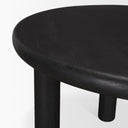 Soma Textured Black Mango Wood Round Dining Table - Default Title