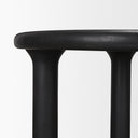 Soma Textured Black Mango Wood Round Dining Table - Default Title