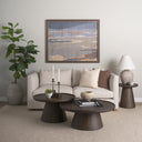 Takoda Dark Brown Wood Tapered Drum Accent Table - Default Title