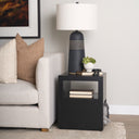 Vondra Matte Black Metal w Open Shelves Side table - Default Title