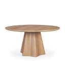 Jovani 60 Solid Light Brown Mango Wood Round Dining Table - Default Title
