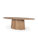 Jovani 94 Solid Light Brown Mango Wood Oval Dining Table - Default Title