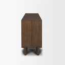 Jonan Dark Brown Wood w Dark Aged Brass 2 Door 3 Drawer Sideboard - Default Title