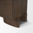 Jonan Dark Brown Wood w Dark Aged Brass 2 Door 3 Drawer Sideboard - Default Title