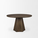 Jovani 48 Solid Dark Brown Mango Wood Round Dining Table - Default Title