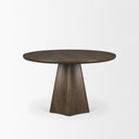 Jovani 48 Solid Dark Brown Mango Wood Round Dining Table - Default Title