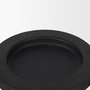 Wanda Matte Black Wood Pillar Candle Holders Set of 2 - Default Title