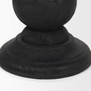 Wanda Matte Black Wood Pillar Candle Holders Set of 2 - Default Title