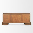 Jonan Medium Brown Wood w Dark Aged Brass 2 Door 3 Drawer Sideboard - Default Title