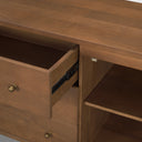 Jonan Medium Brown Wood w Dark Aged Brass 2 Door 3 Drawer Sideboard - Default Title