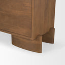 Jonan Medium Brown Wood w Dark Aged Brass 2 Door 3 Drawer Sideboard - Default Title