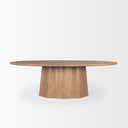 Jovani 94 Solid Light Brown Mango Wood Oval Dining Table - Default Title