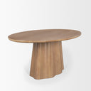 Jovani 94 Solid Light Brown Mango Wood Oval Dining Table - Default Title