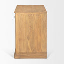 Baron Light Brown Solid Wood w Gunmetal Knobs 2-Door Accent Cabinet - Default Title
