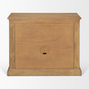 Baron Light Brown Solid Wood w Gunmetal Knobs 2-Door Accent Cabinet - Default Title