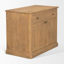 Baron Light Brown Solid Wood w Gunmetal Knobs 2-Door Accent Cabinet - Default Title