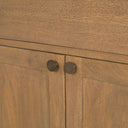 Baron Light Brown Solid Wood w Gunmetal Knobs 2-Door Accent Cabinet - Default Title