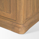 Baron Light Brown Solid Wood w Gunmetal Knobs 2-Door Accent Cabinet - Default Title