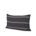 Jayme Gray and White Striped Cotton Decorative Lumbar Pillow Cover - Default Title