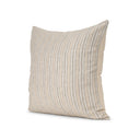 Jaxon Beige and Black Striped Cotton-Linen Decorative Square Pillow Cover - Default Title