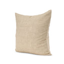 Jeren Beige Checker Textured Cotton-Linen Decorative Square Pillow Cover - Default Title