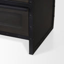 Gehry I 623x165 Black Metal Frame wWood Accent 4 Cabinet Door Two Drawer Sideboard - Default Title