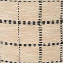 Jaela Beige and Black Striped Checkered Decorative Square Pillow Cover - Default Title