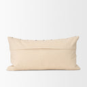 Jaela Beige and Black Striped Checkered Decorative Lumbar Pillow Cover - Default Title
