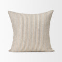 Jaxon Beige and Black Striped Cotton-Linen Decorative Square Pillow Cover - Default Title