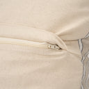 Jaxon Beige and Black Striped Cotton-Linen Decorative Square Pillow Cover - Default Title