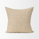 Jeren Beige Checker Textured Cotton-Linen Decorative Square Pillow Cover - Default Title