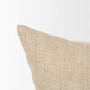 Jeren Beige Checker Textured Cotton-Linen Decorative Square Pillow Cover - Default Title