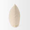 Jenner Cream Cotton-Linen Blend Decorative Square Pillow Cover - Default Title