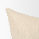 Jenner Cream Cotton-Linen Blend Decorative Square Pillow Cover - Default Title