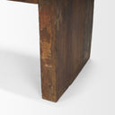 Estelle Rustic Brown Reclaimed Wood Bench - Default Title