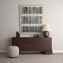 Sadiyah Black Brushed Metal w Beige Shade Table Lamp - Default Title