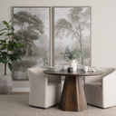 Jovani 48 Solid Dark Brown Mango Wood Round Dining Table - Default Title