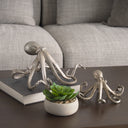Strafford Medium 13L x 7W Silver Resin Octopus - Default Title
