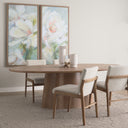 Jovani 94 Solid Light Brown Mango Wood Oval Dining Table - Default Title