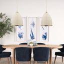 Saliha Cane w Brass Metal Pendant Light - Default Title