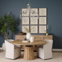 Selma White Wood Bead and Metal Chandelier - Default Title