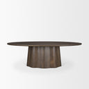 Jovani 94 Solid Dark Brown Mango Wood Oval Dining Table - Default Title