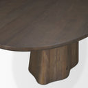 Jovani 94 Solid Dark Brown Mango Wood Oval Dining Table - Default Title