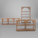 Bela Arched Shelving Unit Medium Brown Wood - Default Title