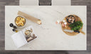 Amika White Marble Top Black Metal Base Kitchen Island - Default Title