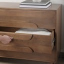 Astrid 36L x 17W x 303H Medium Brown Solid Wood 3 Drawer Cabinet - Default Title