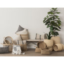 Emra 173L x 118W x 79H Set of 3 Light Brown Seagrass Rectangular Basket W Handles - Default Title