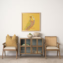 Donna Light Brown Wood Cane-Back w Beige Upholstered Seat Dining Chair - Default Title